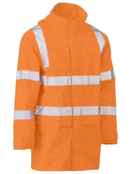 Bisley Workwear Taped Hi Vis Rail Wet Weather Jacket BJ6964T Metro Workwear.